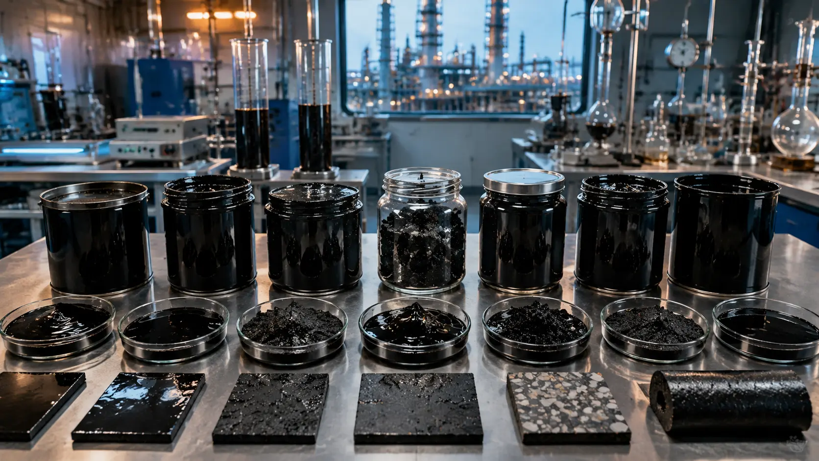 Bitumen density by grade — comparison of 40/50, 60/70, 80/100, VG30, cutback, emulsion, and oxidized bitumen
