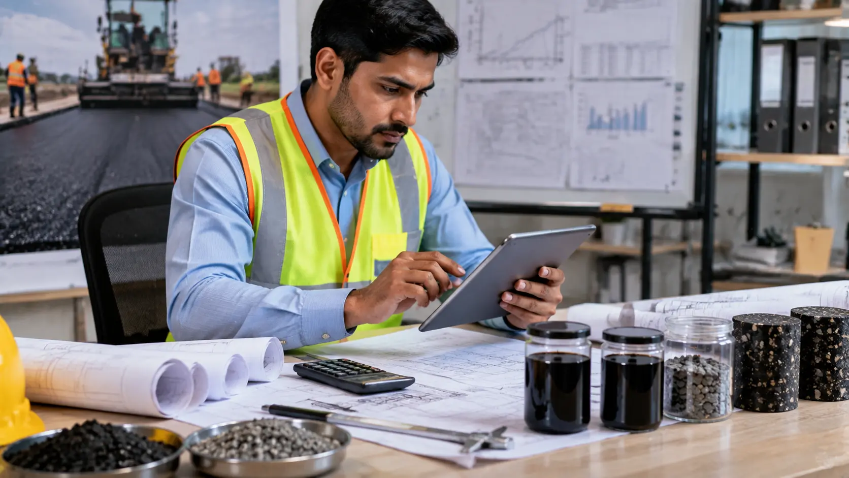 Bitumen density calculation — converting weight to volume and volume to weight using density