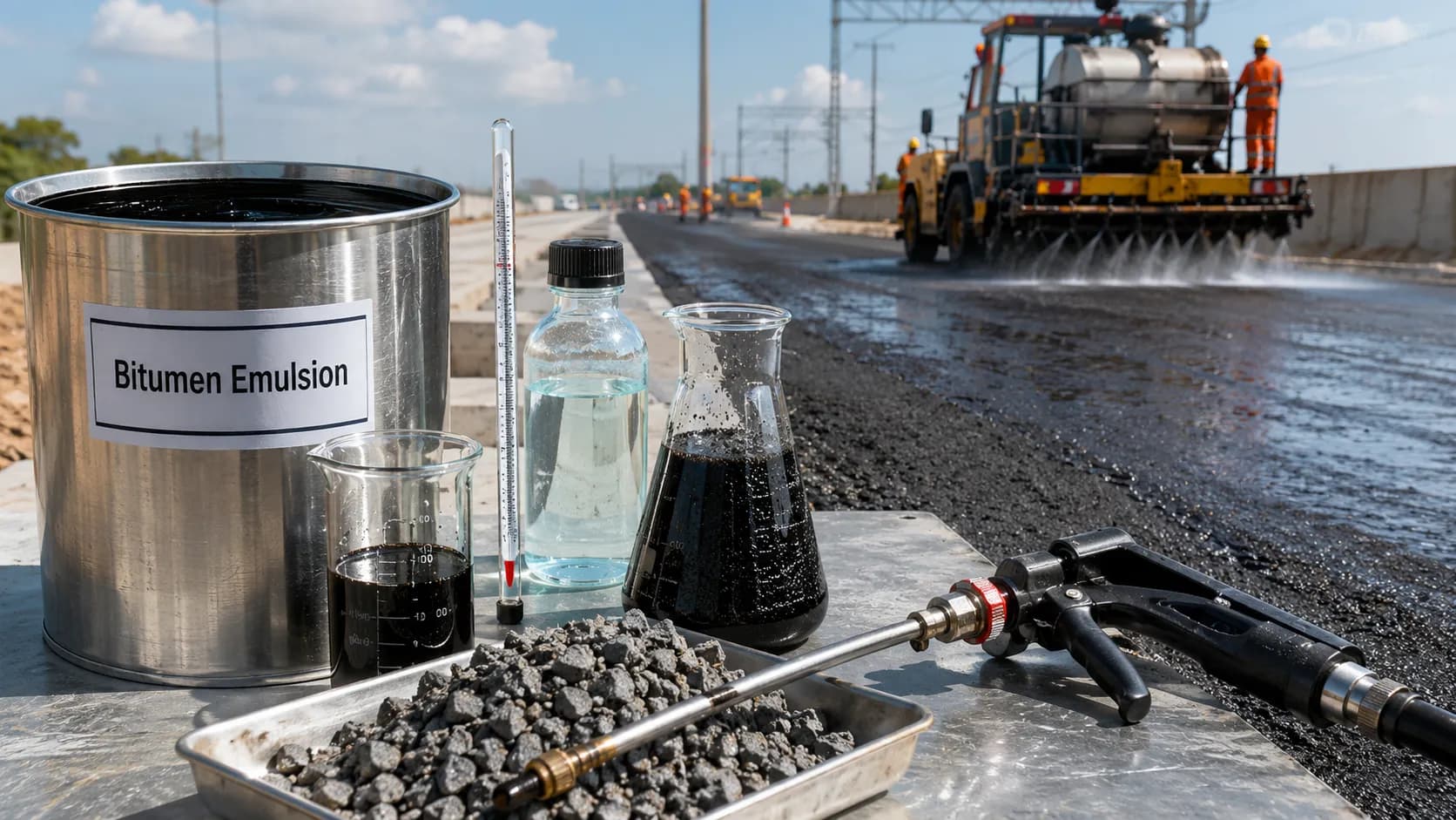 Bitumen emulsion — water-based cold-applied road binder sprayer