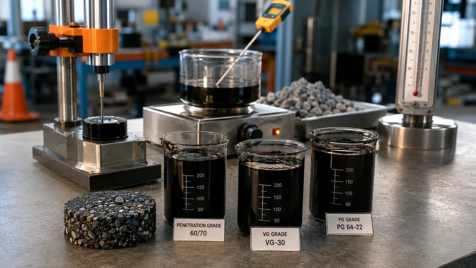 Bitumen grades explained — penetration, viscosity and performance grade overview