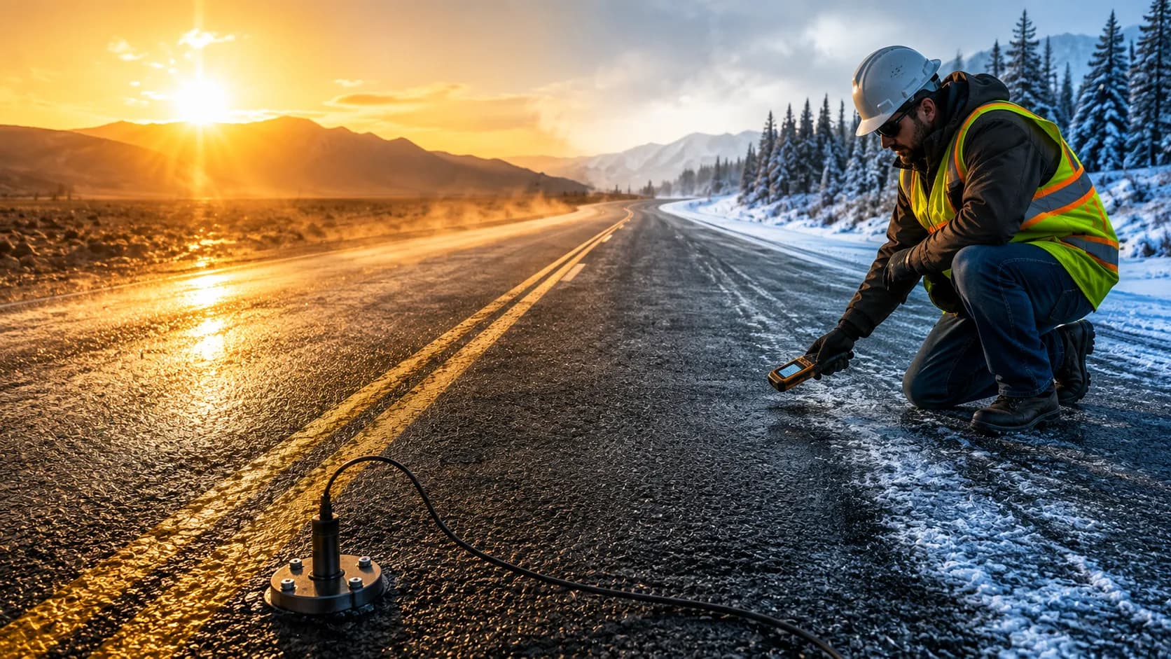 PG 64-22 bitumen performance grade — climate temperature range showing rutting resistance at 64°C and cracking resistance at minus 22°C