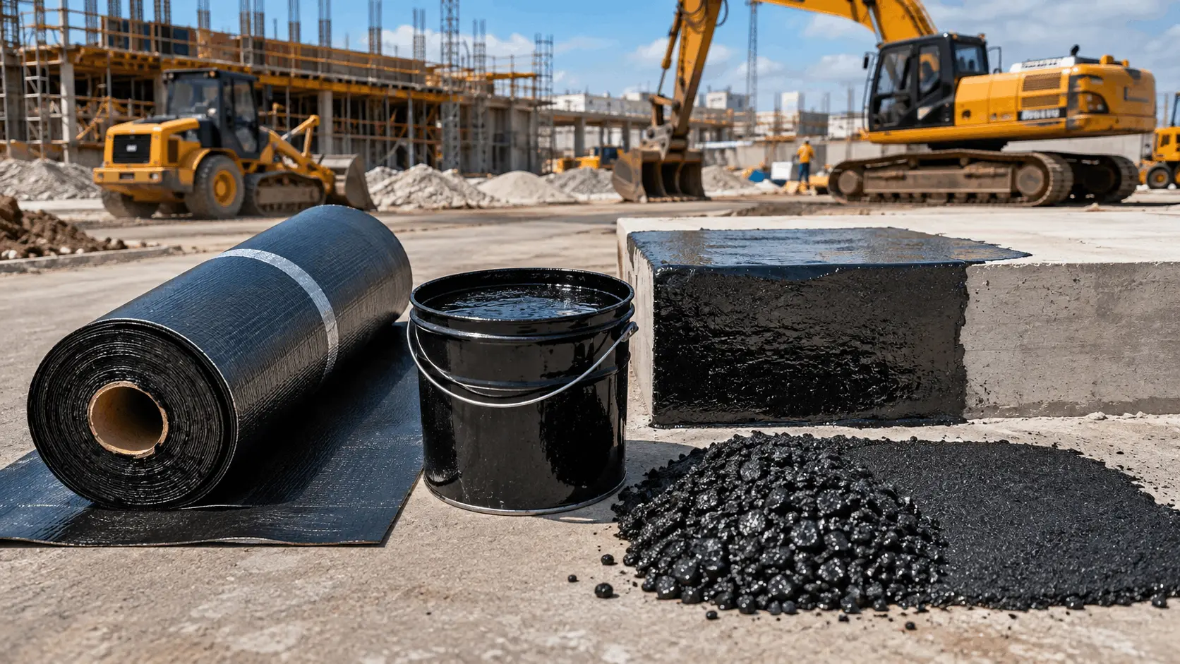 Types of bitumen — bituminous coating, membrane, modified bitumen, cold mix